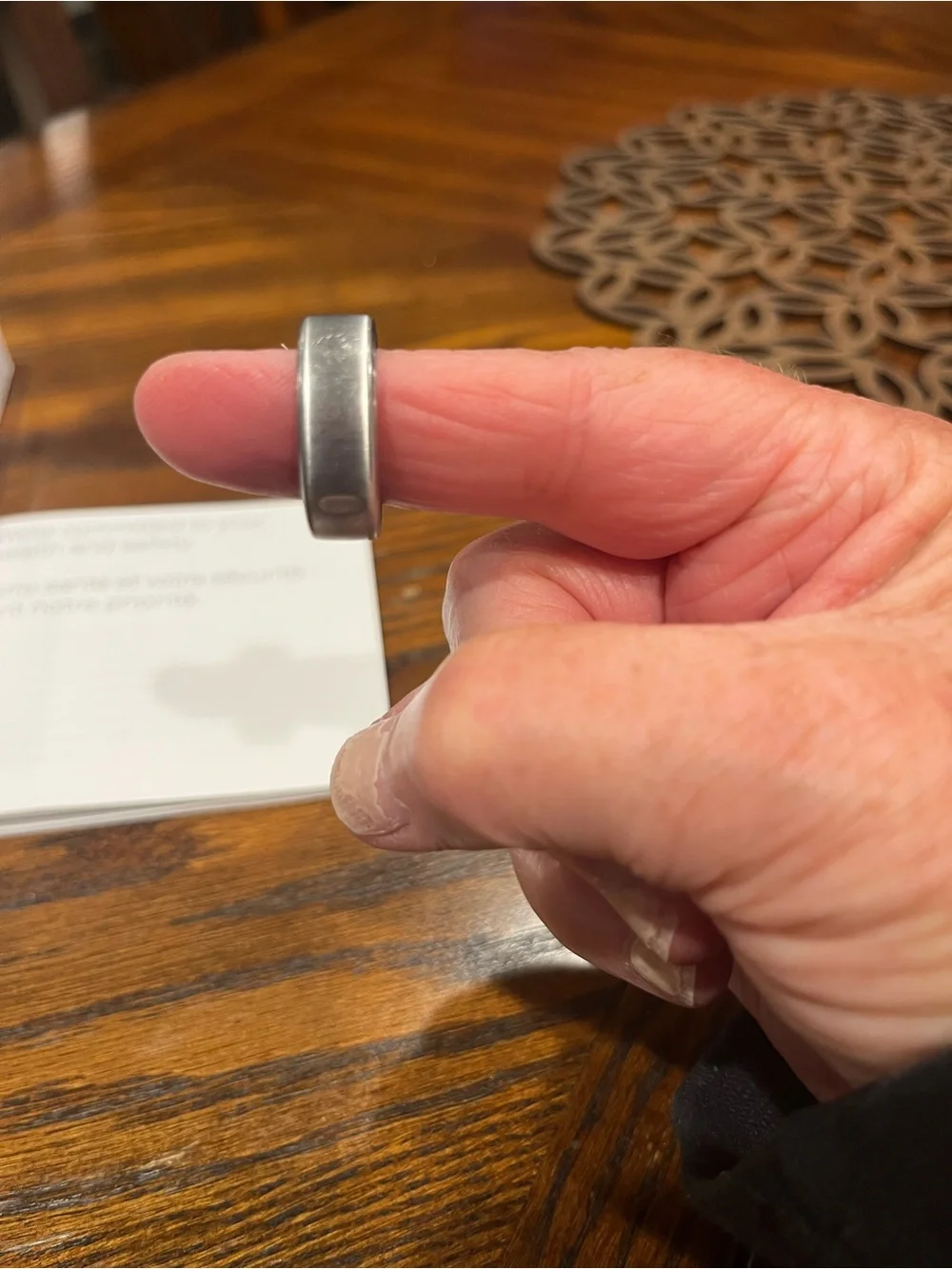 Oura Brushed Titanium Ring Size 8 White Box